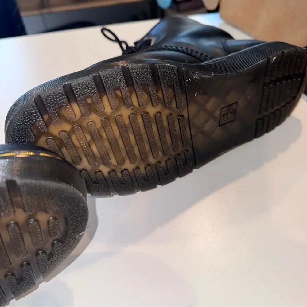 Dr. Martens Black Leather Combat Boots - Picture 7 of 9